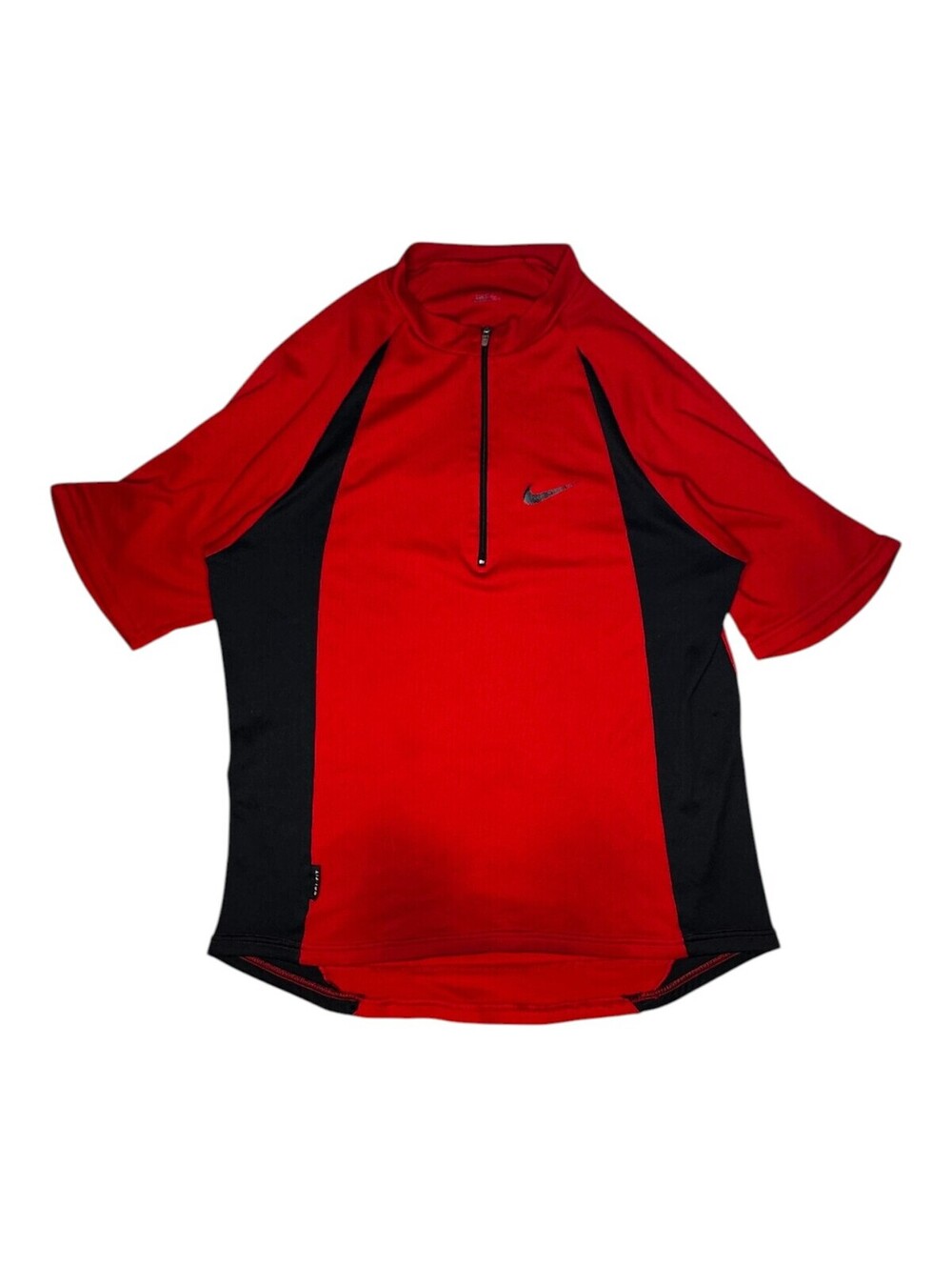 Nike Women's Red and Black Cycling Jersey Size Medium